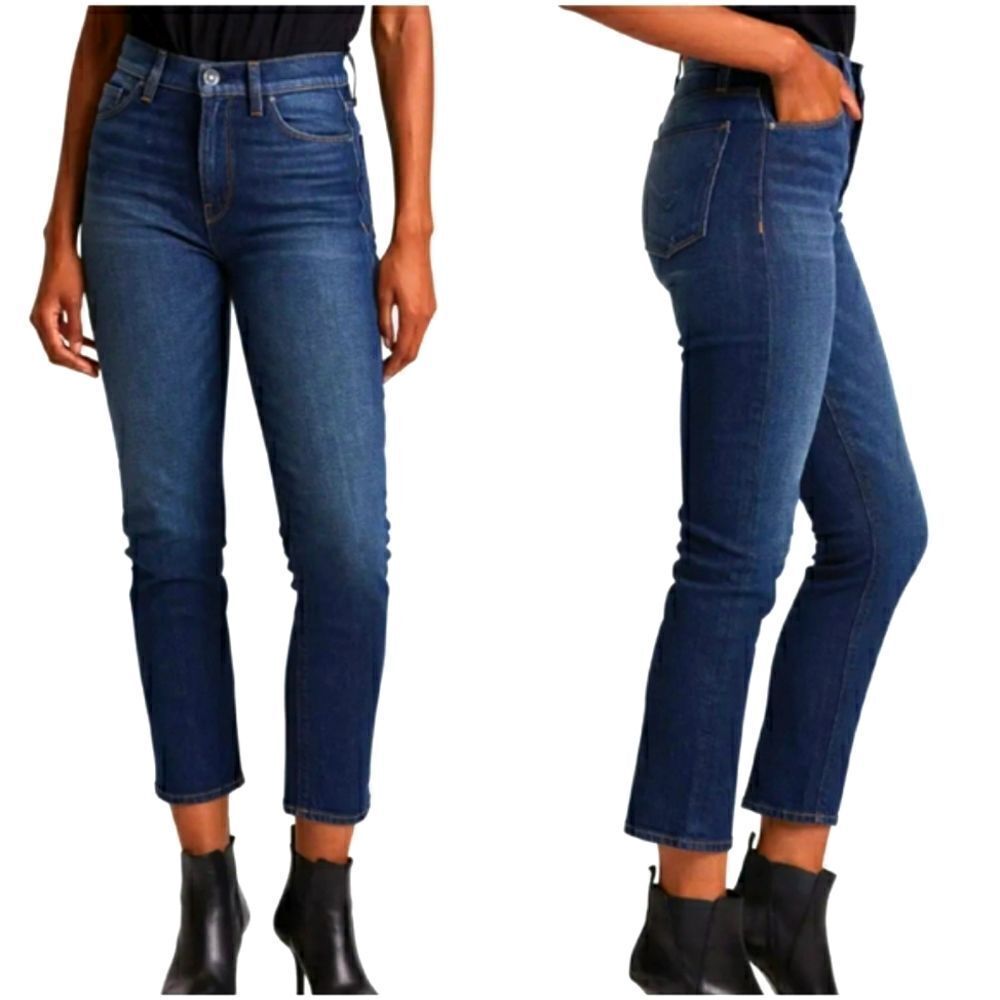 Hudson Holly Straight High Waist Ankle Skinny Jeans sz 26x24